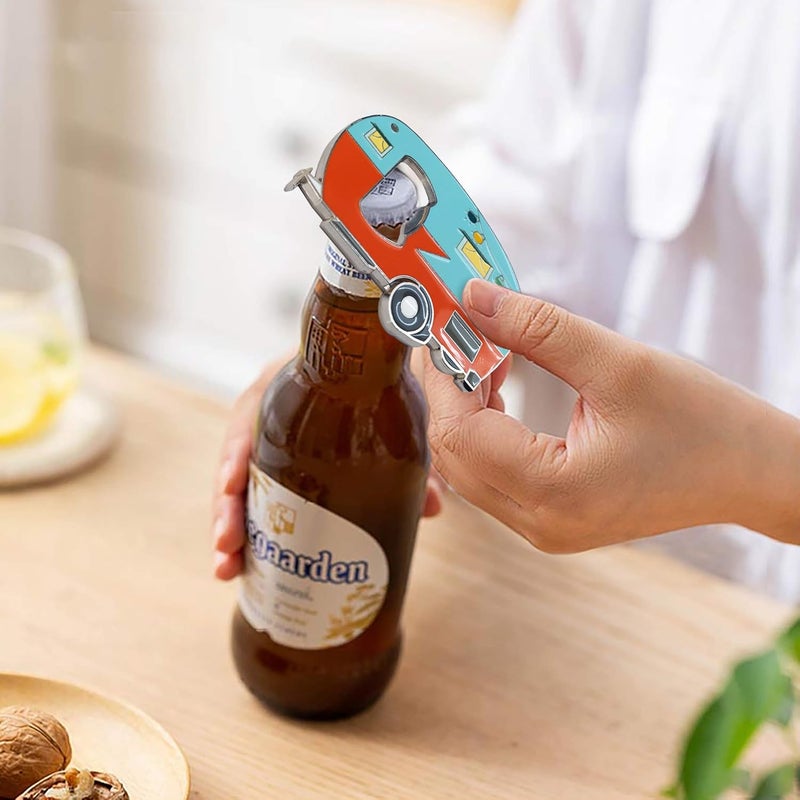 Haigoo Bottle Opener Magnetic with Fridge Magnets Sticker,RV Camper Bottles Opener Caravan Bottle Beer Opener Unique Beer Gift Idea for Camper Lovers Cool Gadgets Outdoor Picnic Home Using - Image 3